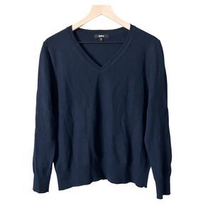 Quince Women’s Australian Merino Wool V-Neck Sweater Navy Size Large